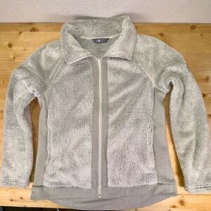 The North Face Womens Fuzzy‎ Fleece Jacket Gray Large L